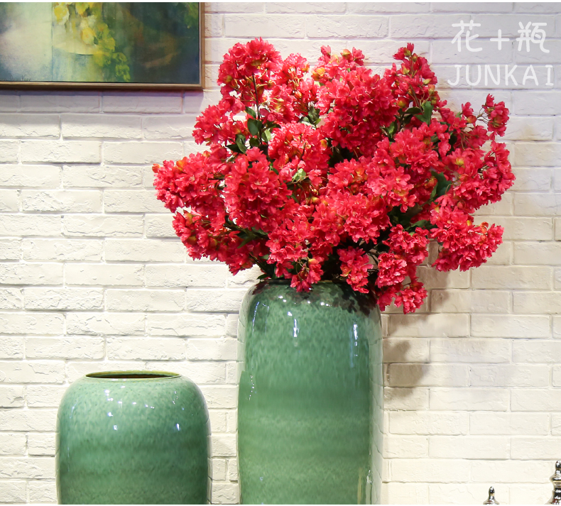 Jingdezhen new Chinese style club house sitting room of large vase ceramic flower, flower restaurant adornment is placed between the example