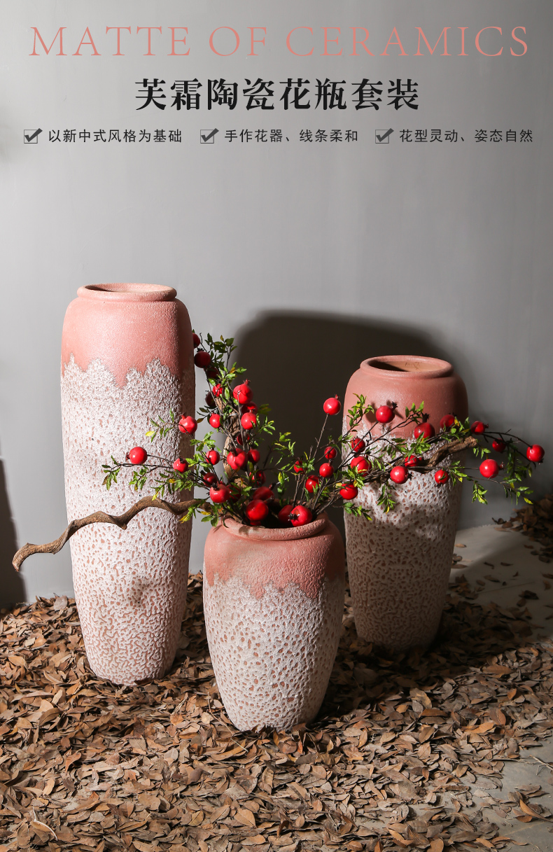 New Chinese style big be born between sitting room model creative ceramic vase dry flower arranging flowers adornment mall ambry furnishing articles