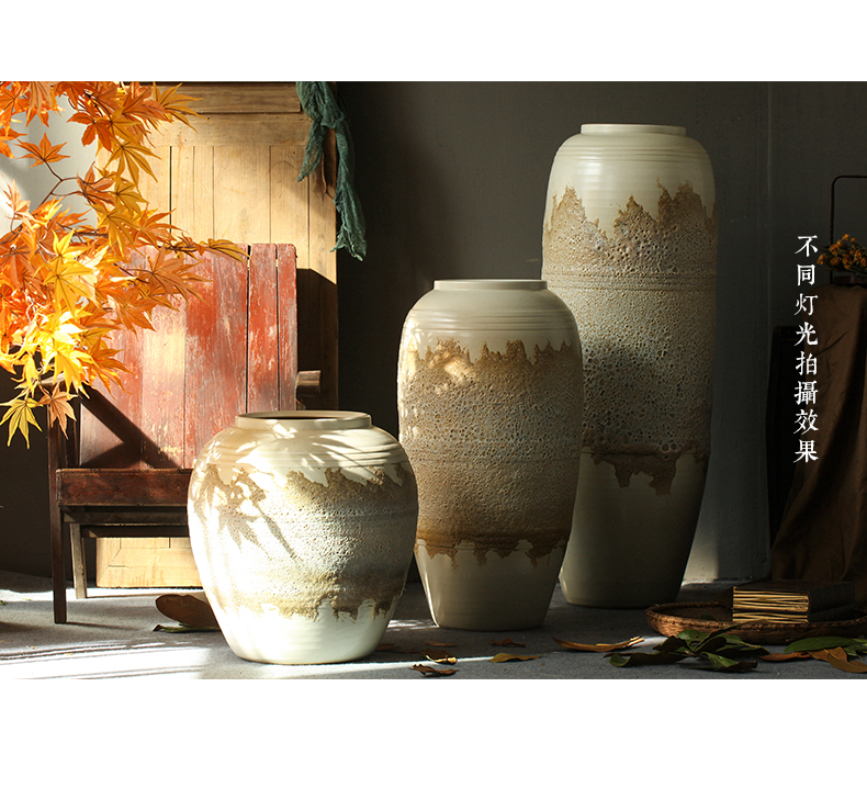Jingdezhen ancient ceramic vase planting fake flowers restore ancient ways the simulation sitting room ground zen decorative flower decoration furnishing articles