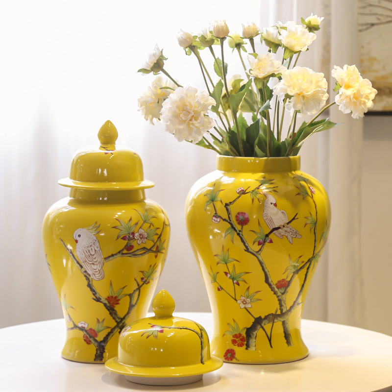 Jingdezhen ceramic vase simulation flowers, household adornment balcony office furnishing articles sitting room put a hydroponic flowers