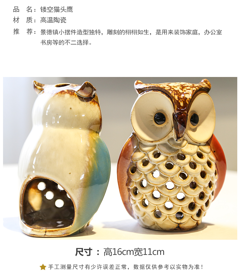 The owl ceramic small desktop furnishing articles furnishing articles animals living room, bedroom of children room TV ark, home decoration decoration