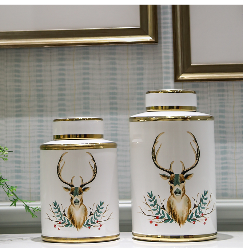 Jingdezhen I and contracted ceramic vases, flower implement mesa adornment candy jar sitting room porch soft outfit creative furnishing articles