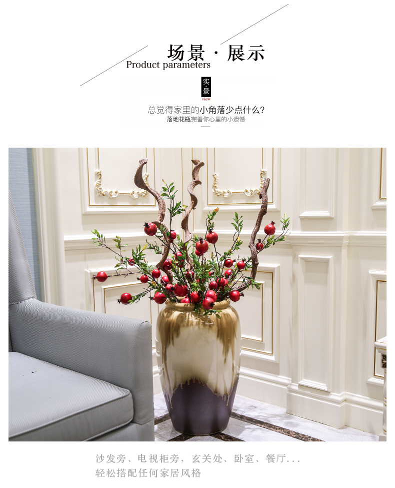 Jingdezhen contracted and I ceramic vases, flower arranging is landing furnishing articles furnishing articles dried flowers to decorate the Nordic creative home