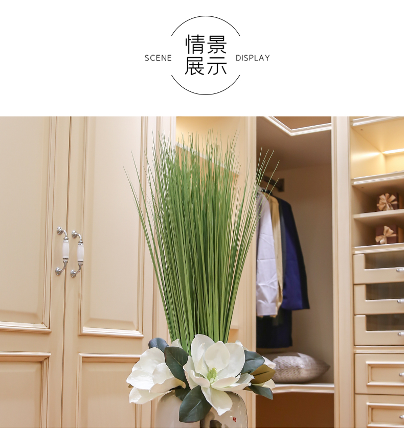 Jingdezhen ceramic floor big vase furnishing articles I and contracted household decorates sitting room new Chinese dried flowers flower arrangement