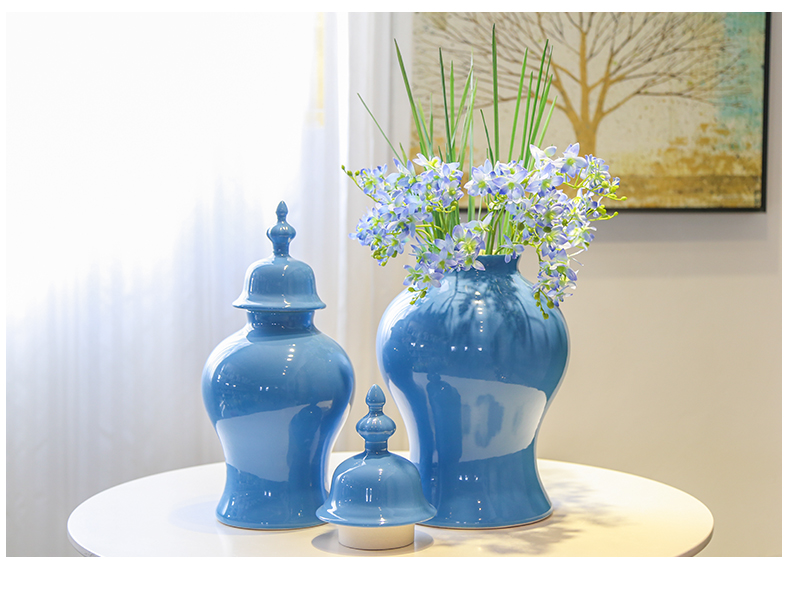The New Chinese vase jingdezhen ceramic table sitting room furnishing articles device home decoration soft outfit decoration simulation flower arranging flowers