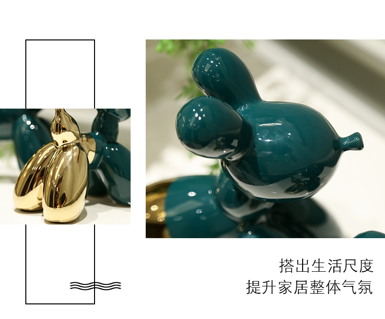 Contracted and I creative home decoration ceramic balloon dog furnishing articles furnishing articles sitting room ark, the opened wedding presents