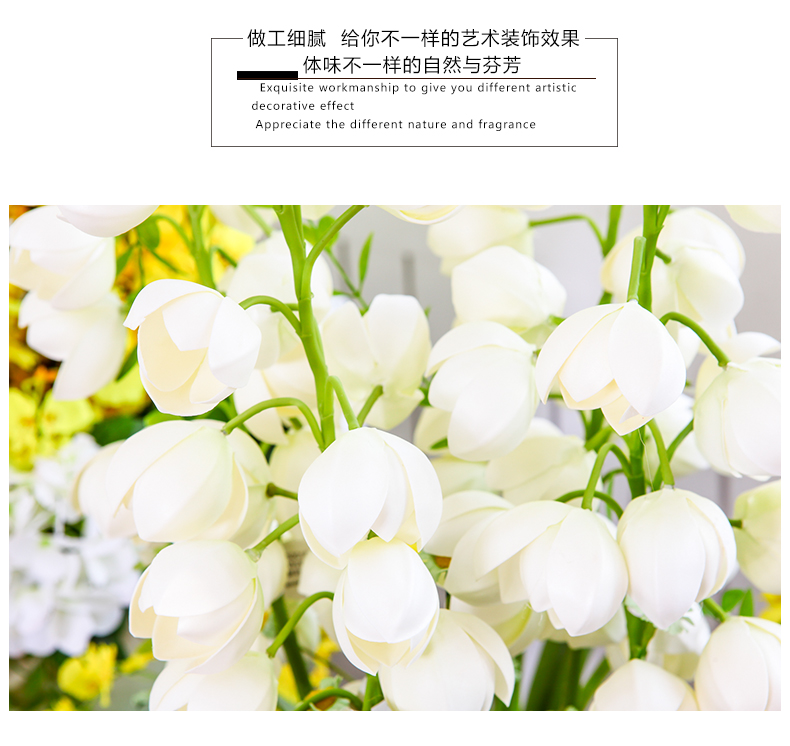 Jingdezhen ceramic floor living room big vase hall club entity decoration flower flower flower implement simulation suits for