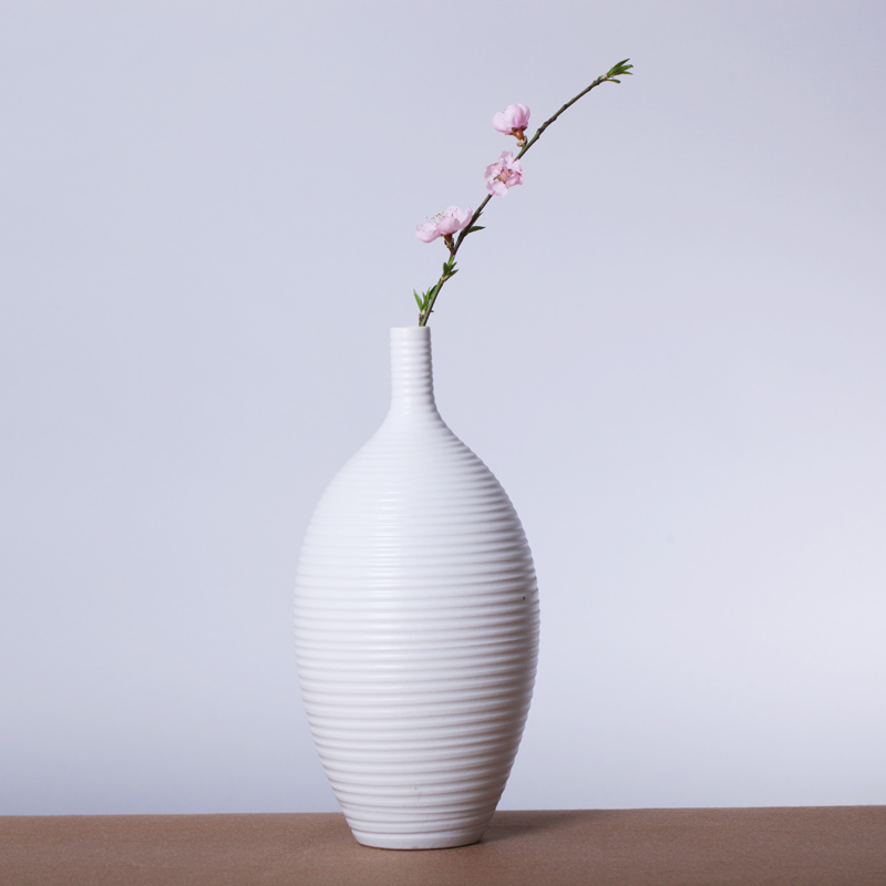 Jingdezhen ceramic table of I and contracted white vase sitting room home decoration dry flower flower flower implement furnishing articles