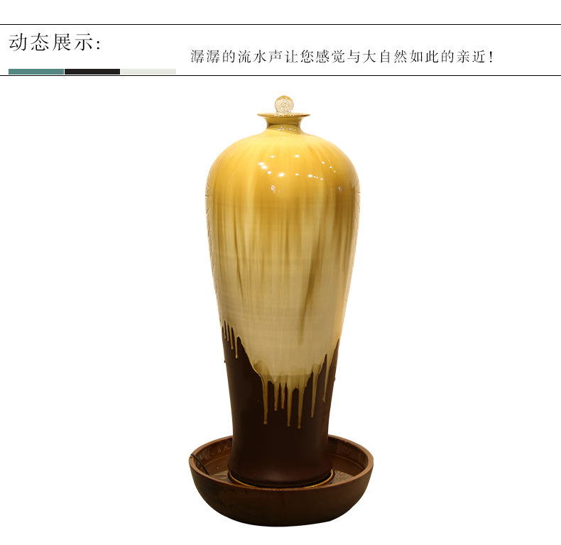 Jingdezhen landing big furnishing articles hotel villa entity shop in plutus feng shui water decoration shop opening gifts