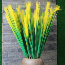 Simulation of single reed pastoral flowers 2 fake flowers fake grass silk flower plant decoration hotel living room atmospheric decoration