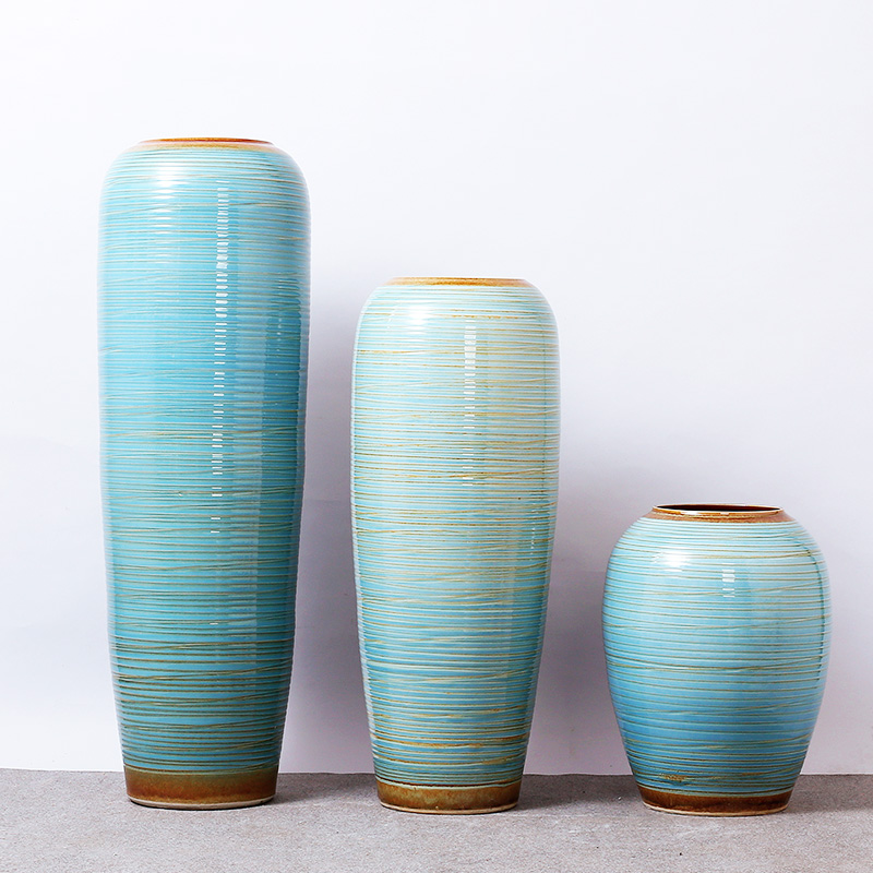 Jingdezhen ceramic vase sample room hotel lobby villa clubhouse theme restaurants big flower decoration furnishing articles