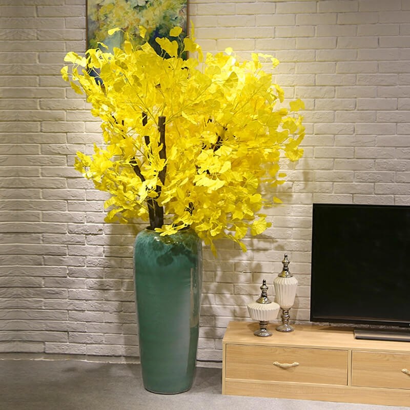 Ceramic floor sitting room hotel villa large vase flower receptacle furnishing articles hall device between example simulation flower arranging flowers