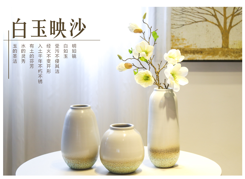 Jingdezhen vase mesa of new Chinese style villa hotel restaurant decorative flower furnishing articles TV ark, decoration flower tea table