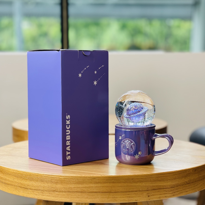 Starbucks 26 Summer Purple Night Galaxy Iridescent Pearl Glaze Planet-Shaped Crystal Ball with Rhinestones Mug Desktop Ornament Starbucks 26 Summer Purple Night Galaxy Iridescent Pearl Glaze Planet-Shaped Crystal Ball with Rhinestones Mug Desktop Ornament