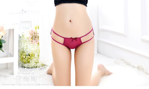 Mông lộ quần lót gợi cảm nữ Full trong suốt siêu mỏng lưới thoáng khí hõm mông mông thấp quần đùi cotton quần lót su nam