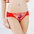 Đồ lót nữ gợi cảm mới thêu ren mỏng trong suốt nóng eo thấp liền mạch thoải mái cotton tóm tắt quần lót lụa Vòng eo thấp