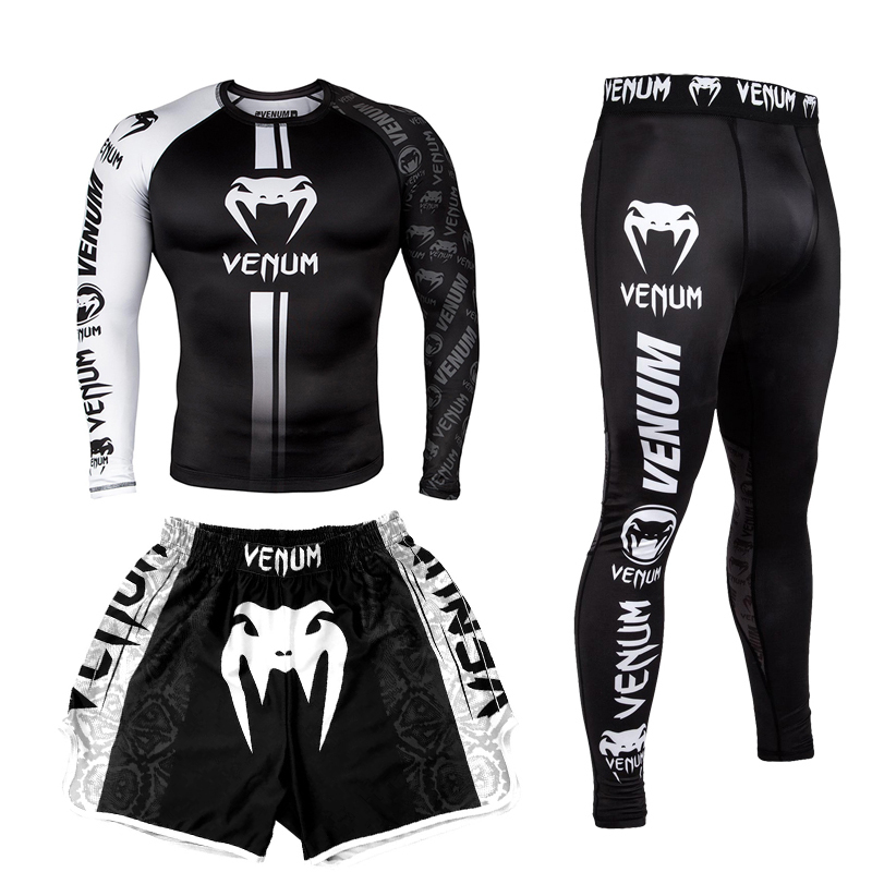 Venom Muay Thai Long-Sleeved Three-Piece Set for Men Mma Boxing Sanda Training Suit Set Fighting Ufc Quick-Drying Fitness Venom Muay Thai Long-Sleeved Three-Piece Set for Men Mma Boxing Sanda Training Suit Set Fighting Ufc Quick-Drying Fitness
