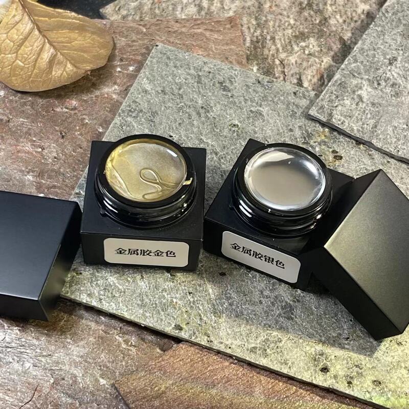 Nail Art Metal Embossing Gel Hard No-Wipe Mirror Metal Painting Gel Mirror Silver Japanese Style Edging Factory Supply Nail Art Metal Embossing Gel Hard No-Wipe Mirror Metal Painting Gel Mirror Silver Japanese Style Edging Factory Supply