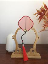  Handmade silk group fan Palace fan Su embroidery Blank fan for embroidery painting BJD doll group fan bookmark 8CM