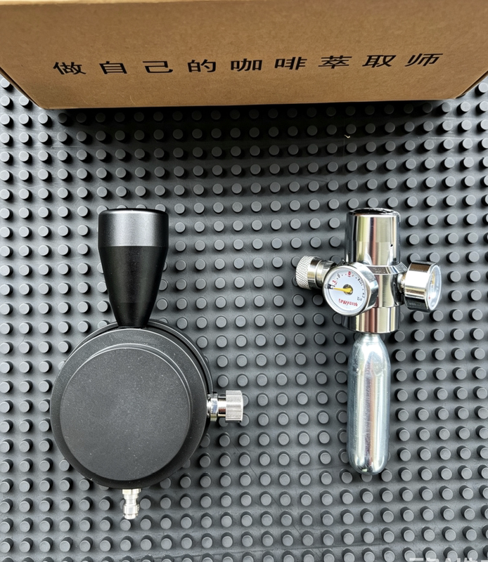 Topyous Pneumatic Coffee Machine Pressure Reducing Valve Dual Gauge Set Gold 9Bar Pressure Ppsu Water Tank Moka Pot