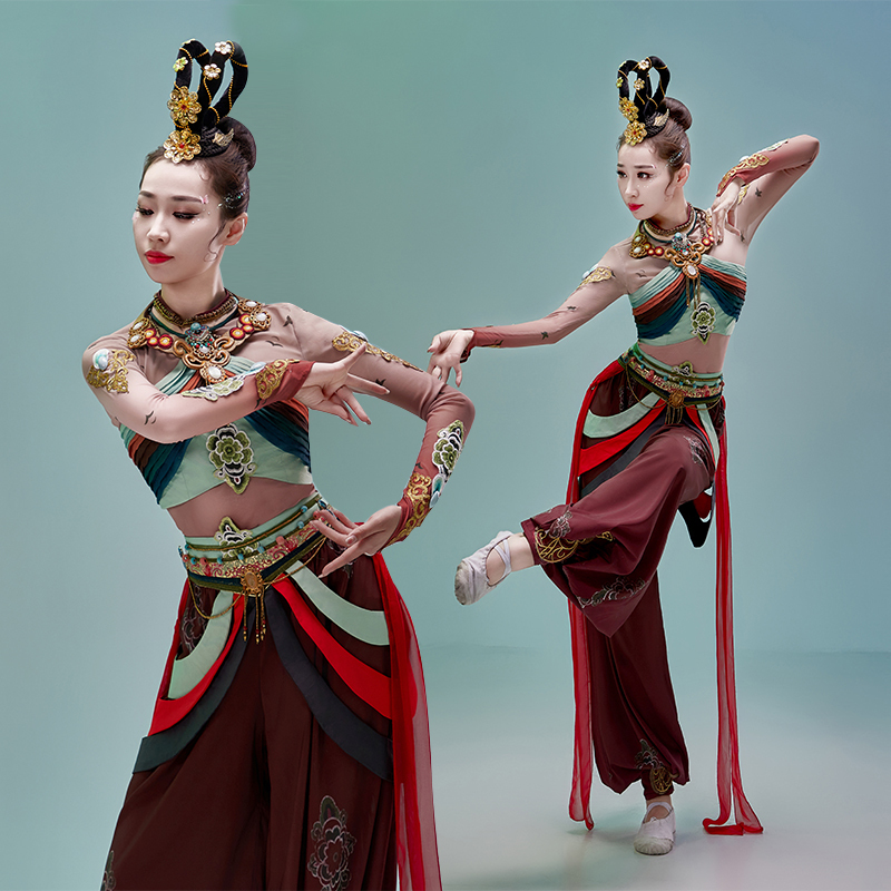 New Dunhuang Dance Costumes, Hanfu Dance Costumes for Women, Adult Performance and Exam Costumes, Exotic Style Western Region Clothing New Dunhuang Dance Costumes, Hanfu Dance Costumes for Women, Adult Performance and Exam Costumes, Exotic Style Western Region Clothing