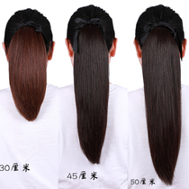 Wig tail real hair grab clamp strap type hair short hair long straight hair hair straight hair tail naturally realistic