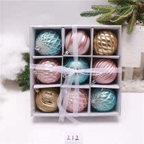 Christmas Ball Box Painted Plastic Ball Silver Red Bright Sheet Ball Silver Mirror Ball Pendant Transparent Christmas Ball Pendant Accessories