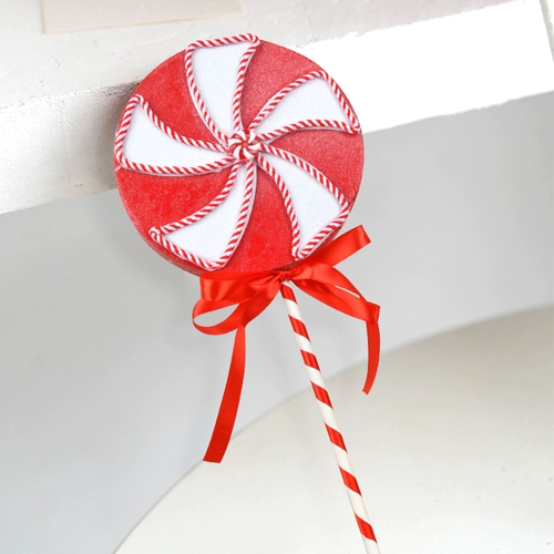 Рождественские украшения, большие красные и белые леденцы из пенопласта, реквизит для сценических съемок, подарки для оформления праздничной сцены.