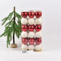 Heidi Christmas Ball Pendant Box Mounted Plastic Ball 3-8CMPVC Color Ball Bagged Painted Ball Children Christmas Hanging Ball