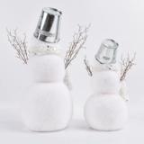 Рождественское украшение ледяное и снежное окна заправка и макет железных бочек шляпы снеговика