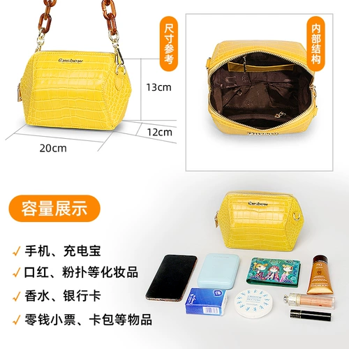 Оригинальная кожаная маленькая универсальная небольшая сумка, сумка на одно плечо, крокодиловый принт, из натуральной кожи