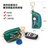 Небольшая дизайнерская кожаная ключница, маленький брелок, сумка-органайзер, новая коллекция, из натуральной кожи