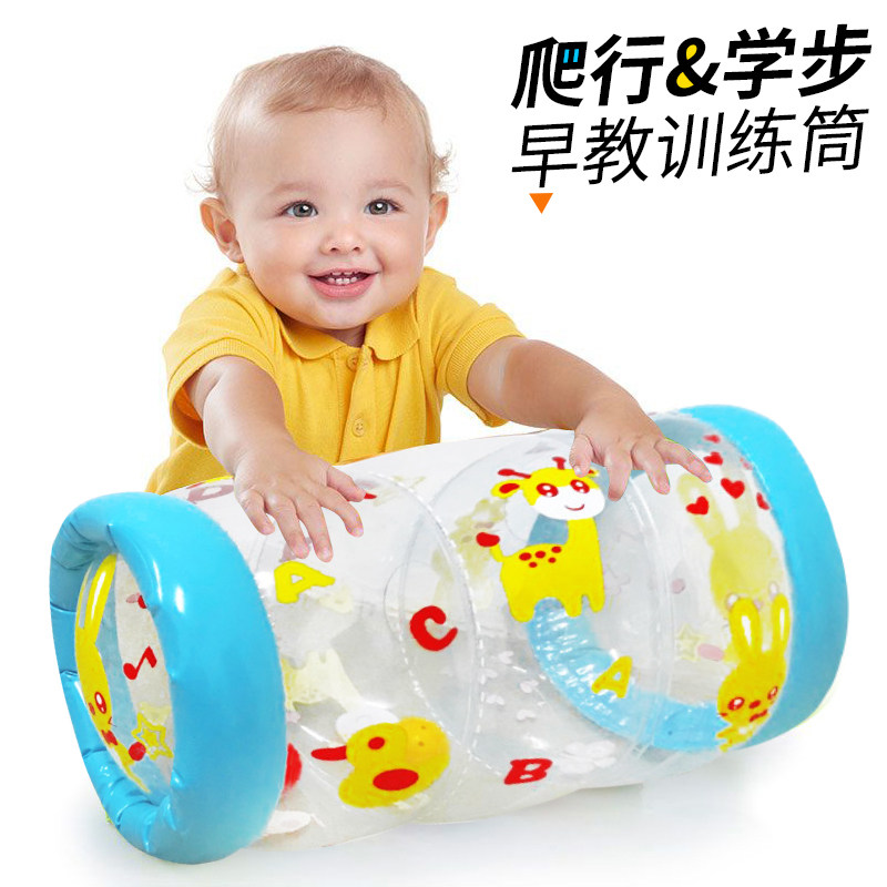 Inflatable baby learning to climb roller Baby practice climbing tube baby exercise early reference book learning to crawl plastic trainer