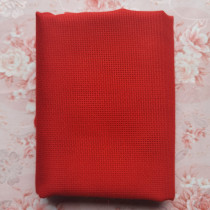 Big red insole top cloth plaid cloth 14ct small plaid cross-stitch mesh cloth Yarn Luo polyester cotton vintage sole cloth