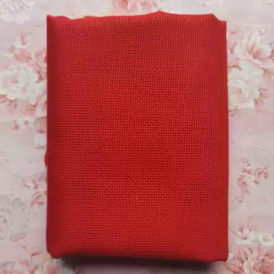 Big red insole top cloth plaid cloth 14ct small plaid cross-stitch mesh cloth Yarn Luo T C blended old-fashioned sole cloth