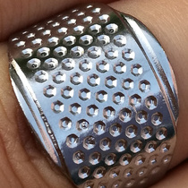 Thimble Silver sewing tool accessories Hot sale Ring shape finger sleeve metal thickened needle hoop hand guard thimble