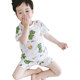 Children's pajamas short-sleeved suit home service summer thin bamboo fiber breathable air-conditioning clothing for boys and girls