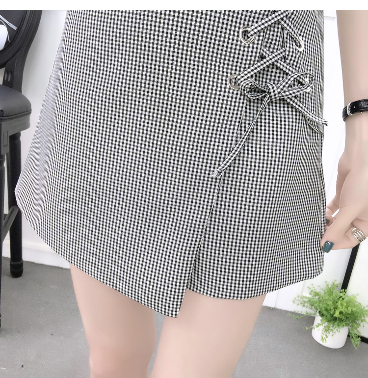 VK旗艦店 韓國風露肩時尚雪紡高腰系帶綁帶套裝短袖裙裝