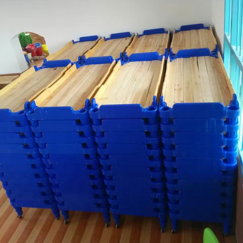 Small Genius New Children Solid Wood Dense Plate Bed Kindergarten Children's Bed Baby Lunch Bed Environmental Protection Early Childhood Bed-Taobao