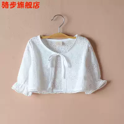 Summer new children's clothing baby baby air-conditioned shirt girl cotton shawl top thin coat 7-point sleeve tide