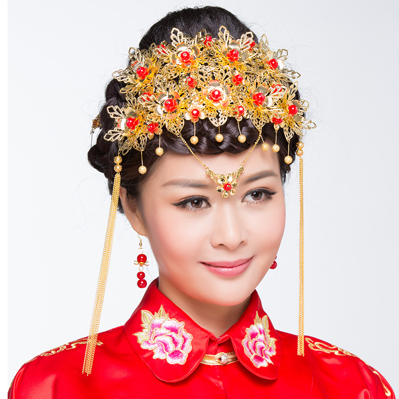 chinese flower ancient costume bridal headdress wedding accessories ancient costume headdress phoenix crown