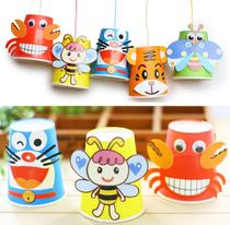 Color cupcakes Collage Kindergarten Children Puzzle Handmade Diy Making Material Packs Cartoon Animals Stick Toys