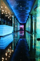 Holographic 3D interactive projector holographic ocean restaurant interactive multimedia interactive shopping mall drainage