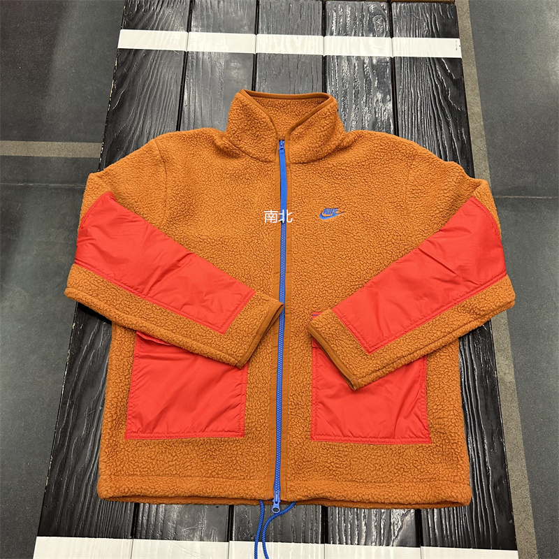 Nike Men's Sports Casual Warm Fleece Zipper Stand Collar Jacket Casual Jacket Dd5022-246