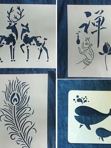 Hollow Board Type Dye Paste, Dyeing and Carving, Blue Printed Cloth, Bean Paste Tools, Batik Printing, Plant Dyeing, Gray Dyeing, Anti-Dye