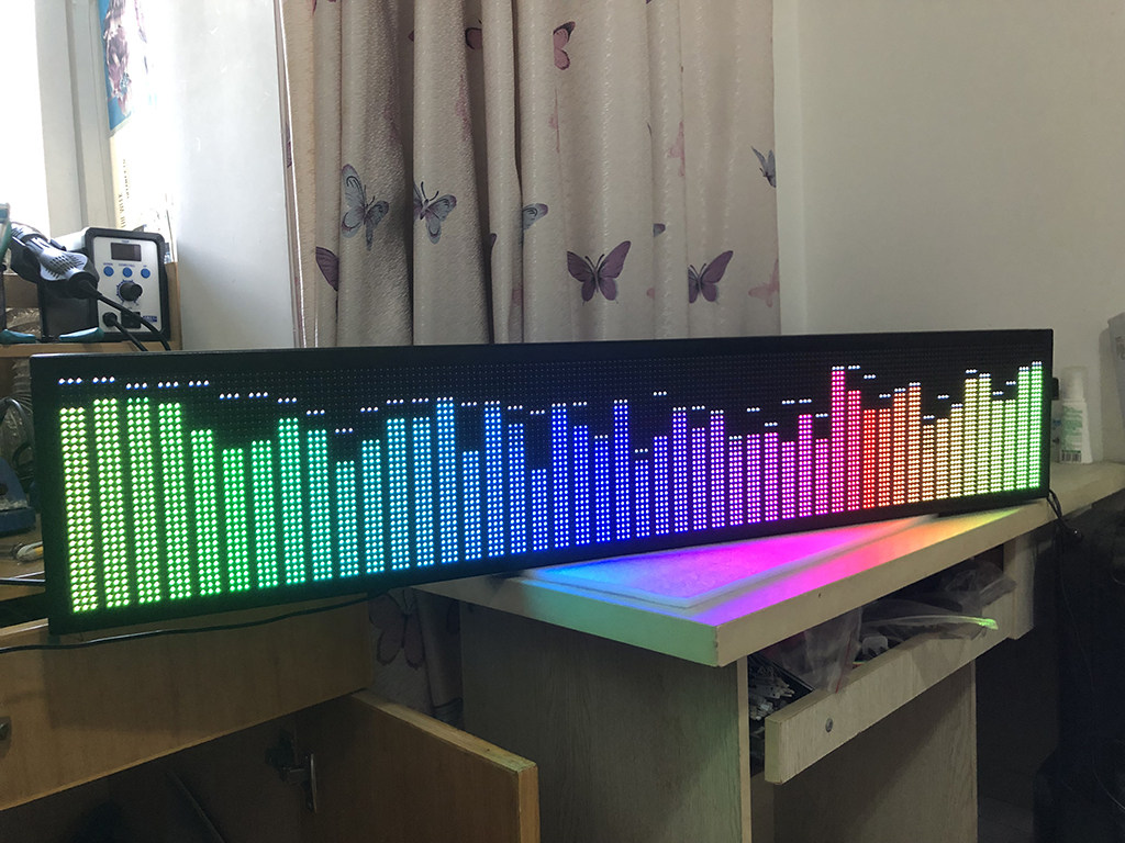 AS1000 full-Carnivals RGB Music Spectrum display sound LED sound-control equalizer KTV Rhythm Light with housing