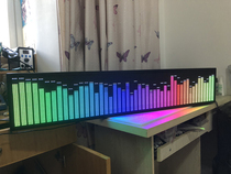 Full color music spectrum display Car audio LED voice control equalizer KTV stage rhythm light AS1000