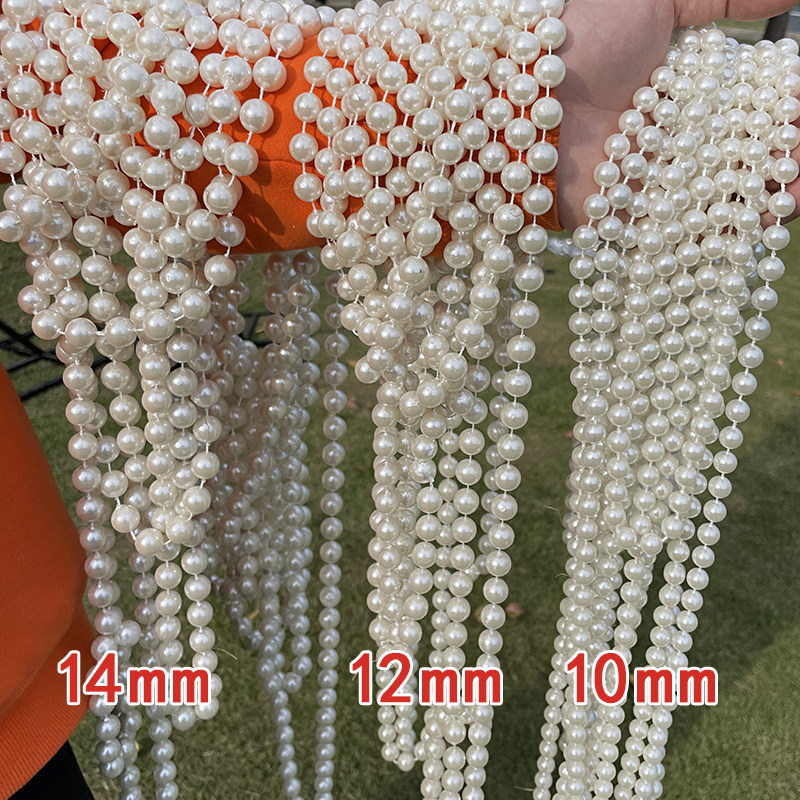 Imitation Pearl Wired Beads Chain Wedding Celebration New Props Pearl Strings Wedding Supplies Suspended Ceiling Decoration Acrylic Water Polo-Taobao