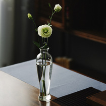 Natural home new Chinese beauty shoulder vase simple flower arrangement flower arrangement ornaments transparent simple living room home flower arrangement