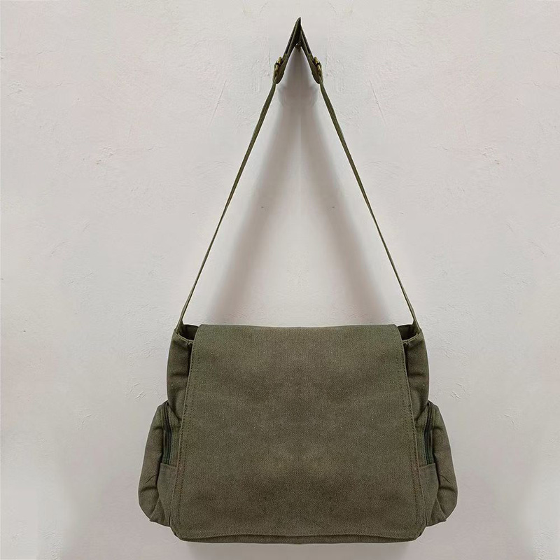 Japanese-Style Large-Capacity Retro Canvas Messenger Bag Trendy Casual Men's Computer Backpack Student Crossbody Bag Shoulder Bag Japanese-Style Large-Capacity Retro Canvas Messenger Bag Trendy Casual Men's Computer Backpack Student Crossbody Bag Shoulder Bag